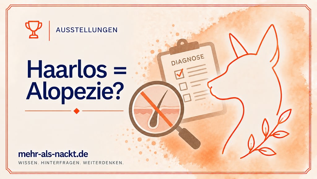 Haarlos gleich Alopezie? Unterschied zwischen genetischer Haarlosigkeit und Alopezie bei Nackthunden