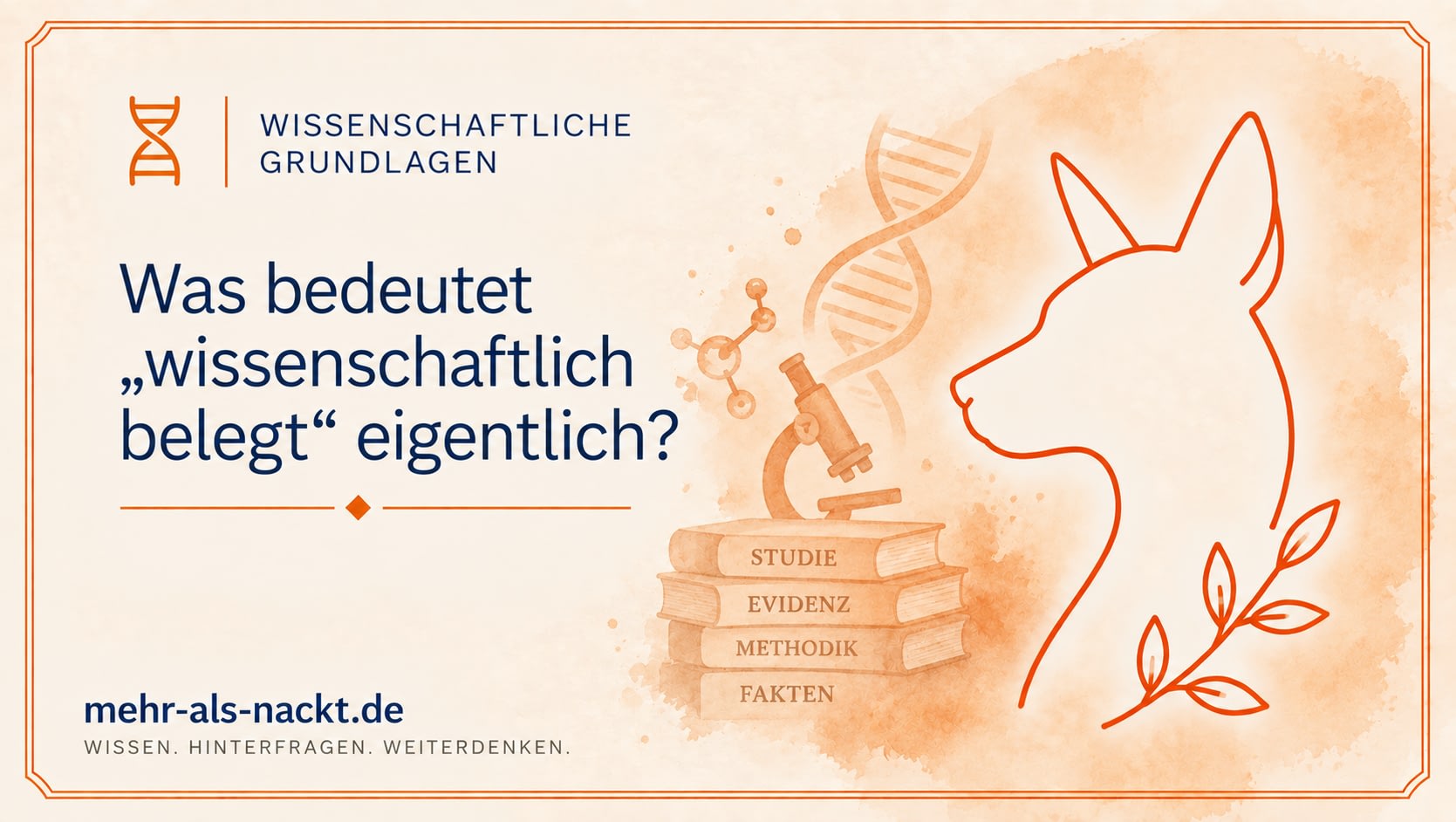 Was bedeutet wissenschaftlich belegt? – wissenschaftliche Grundlagen zu Nackthunden