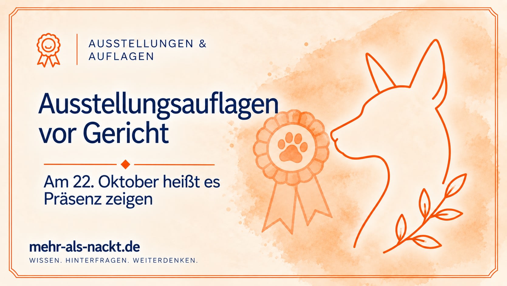 Ausstellungsauflagen vor Gericht – am 22. Oktober heißt es Präsenz zeigen