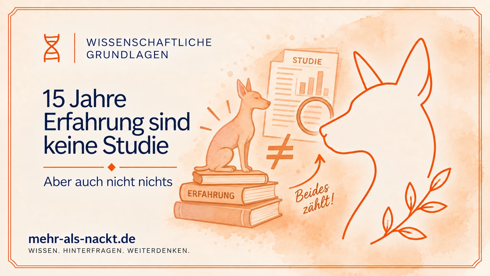 Illustration zu langjähriger Haltungserfahrung mit Nackthunden und ihrer wissenschaftlichen Einordnung